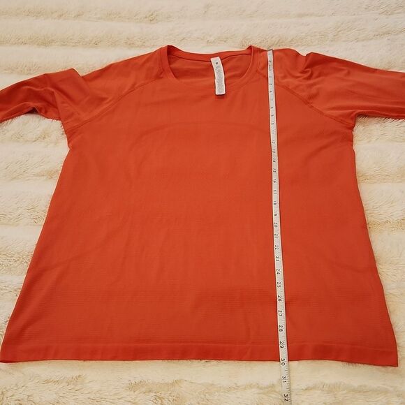 Lululemon Swiftly Tech Long Sleeve Shirt 2.0 Race in Canyon Orange size 20 - Picture 6 of 9
